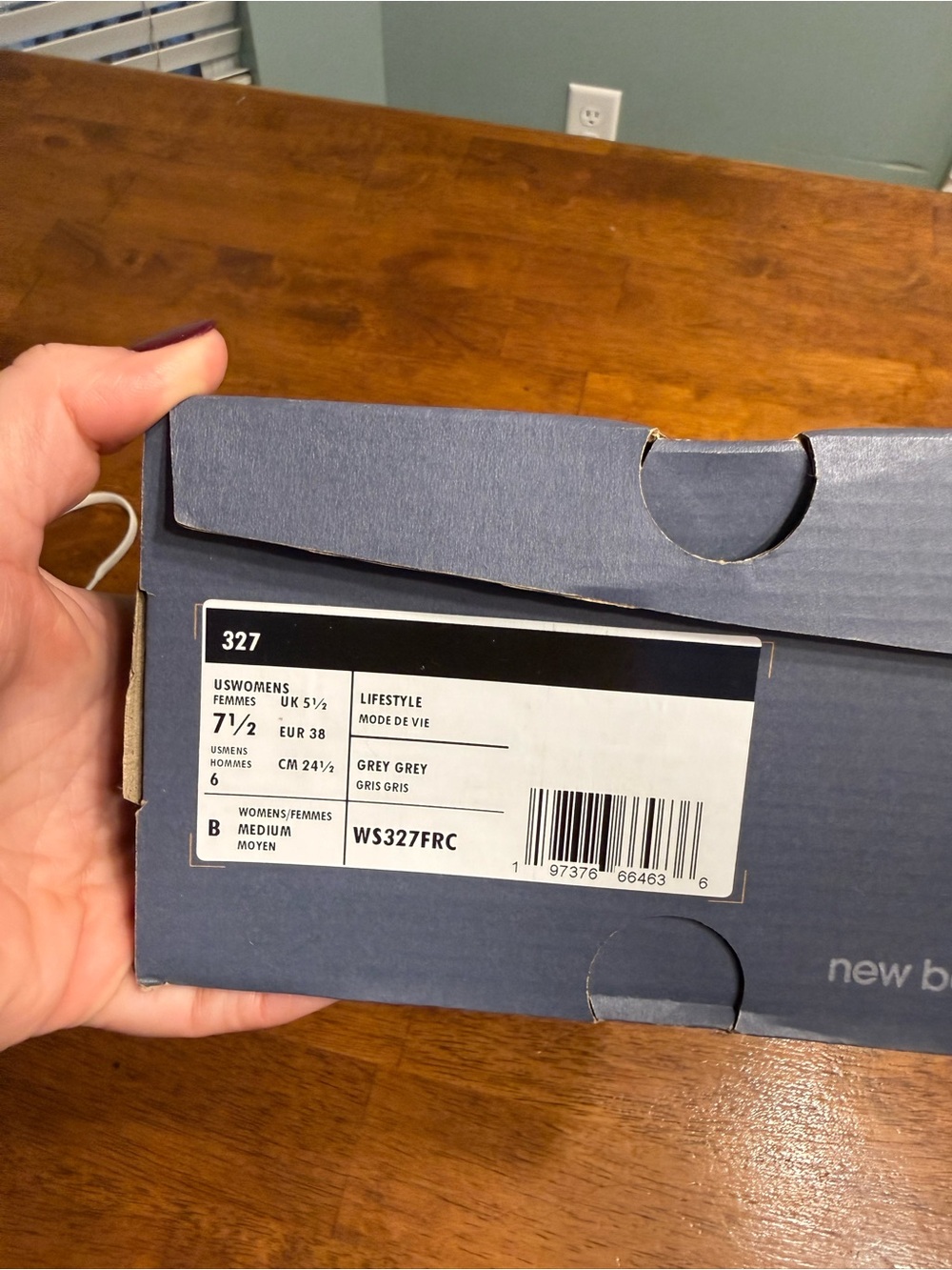 New Balance 327 Grey Blue Women's Lifestyle Sneakers WS327FRC Size 7.5 - Picture 15 of 15